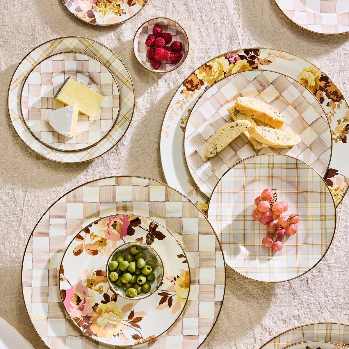 Mocha Check Salad Plate - Image 4