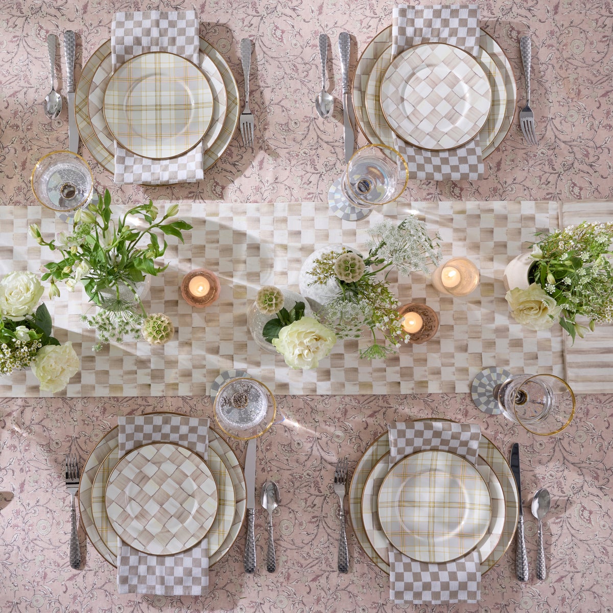 Mocha Check Salad Plate - Image 5