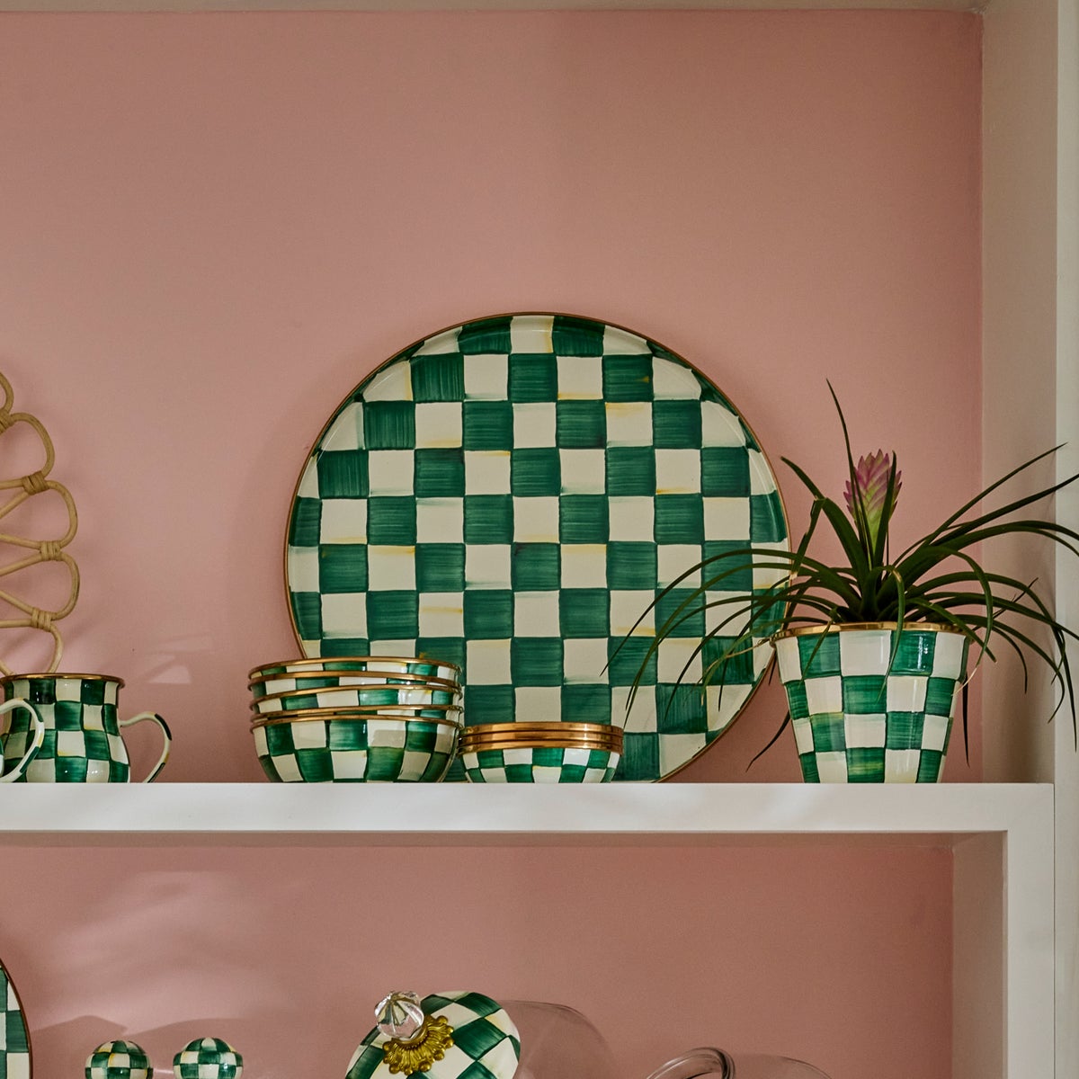 Emerald Check Serving Platter - Image 3