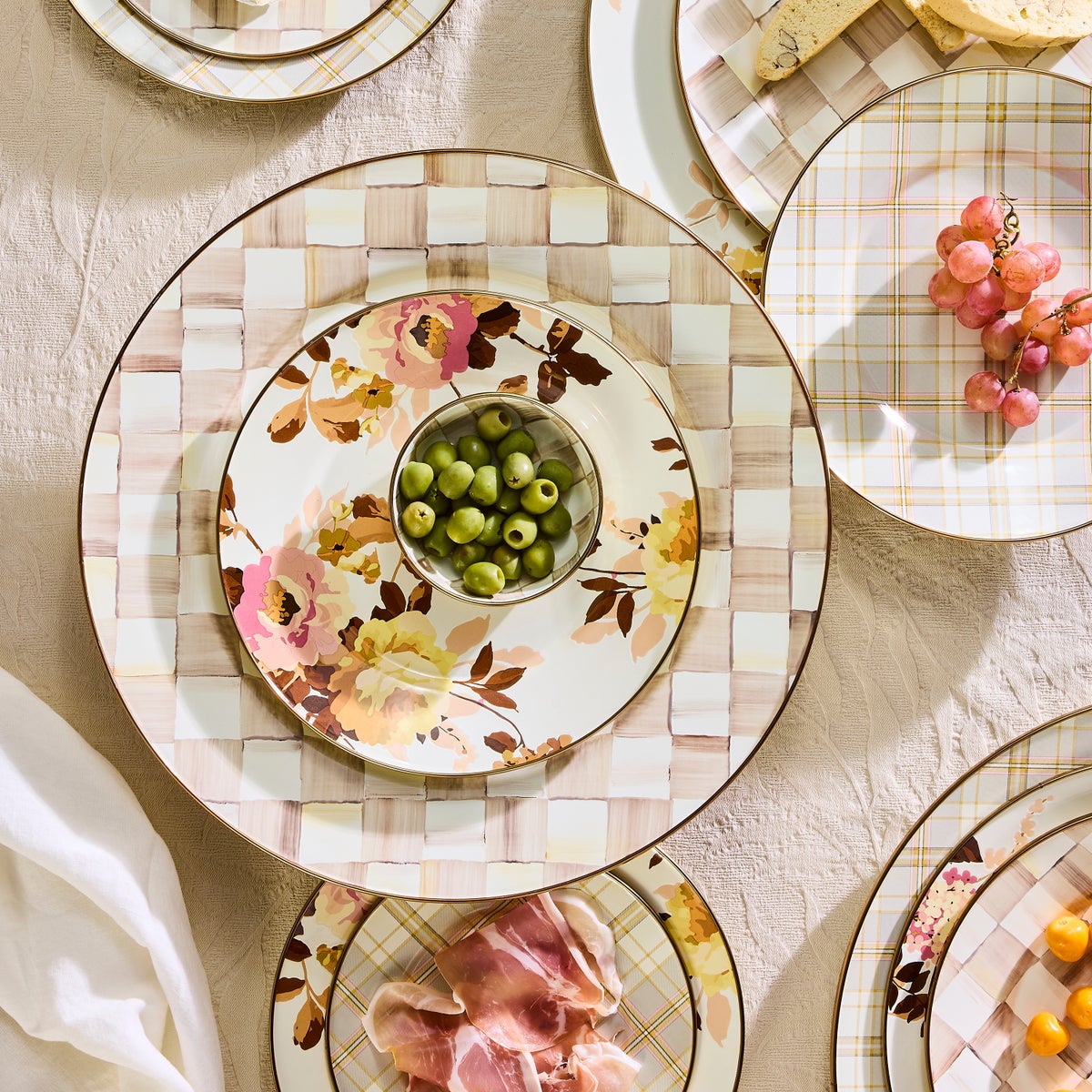Mocha Check Serving Platter - Image 2