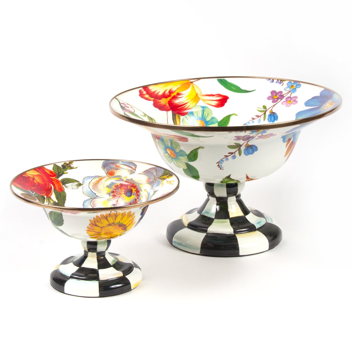 White Flower Market Small Compote - Image 3