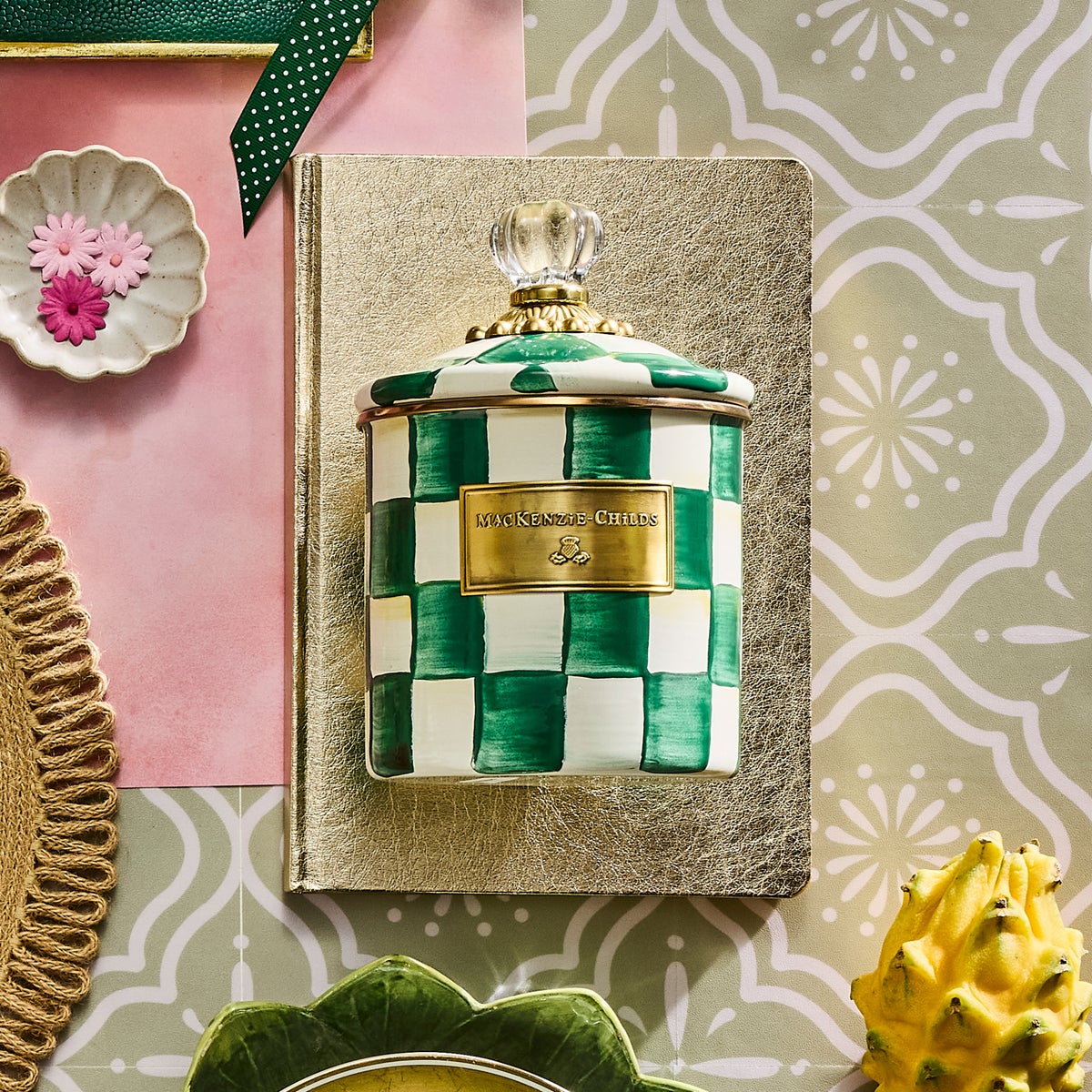 Emerald Check Small Canister - Image 7