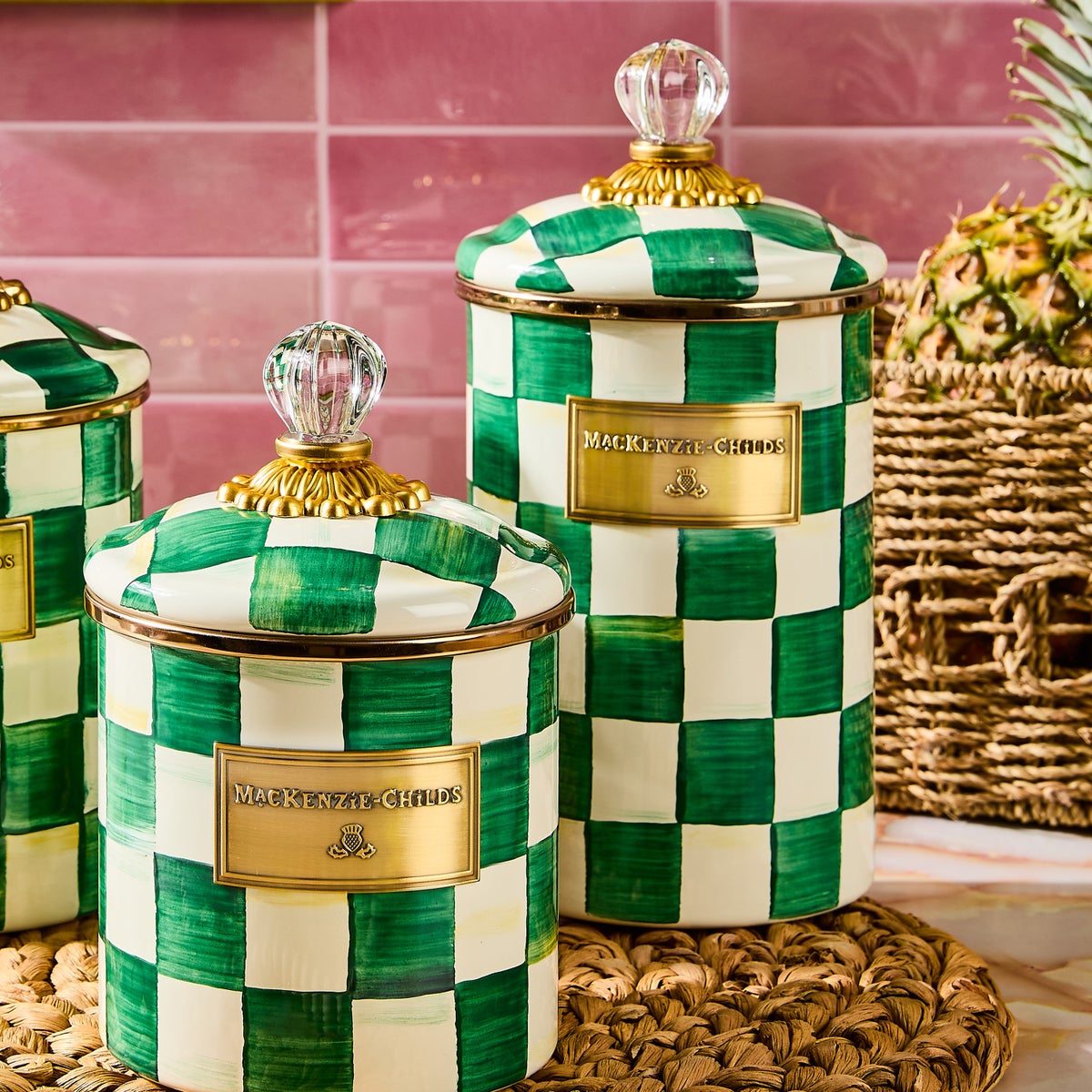 Emerald Check Large Canister - Image 3
