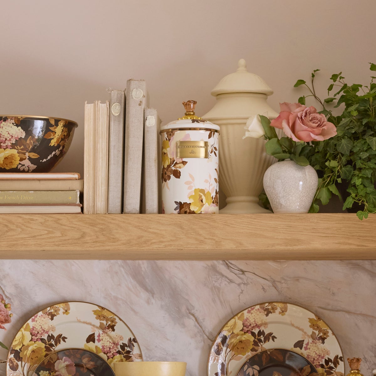 Wild Rose White Large Canister - Image 4