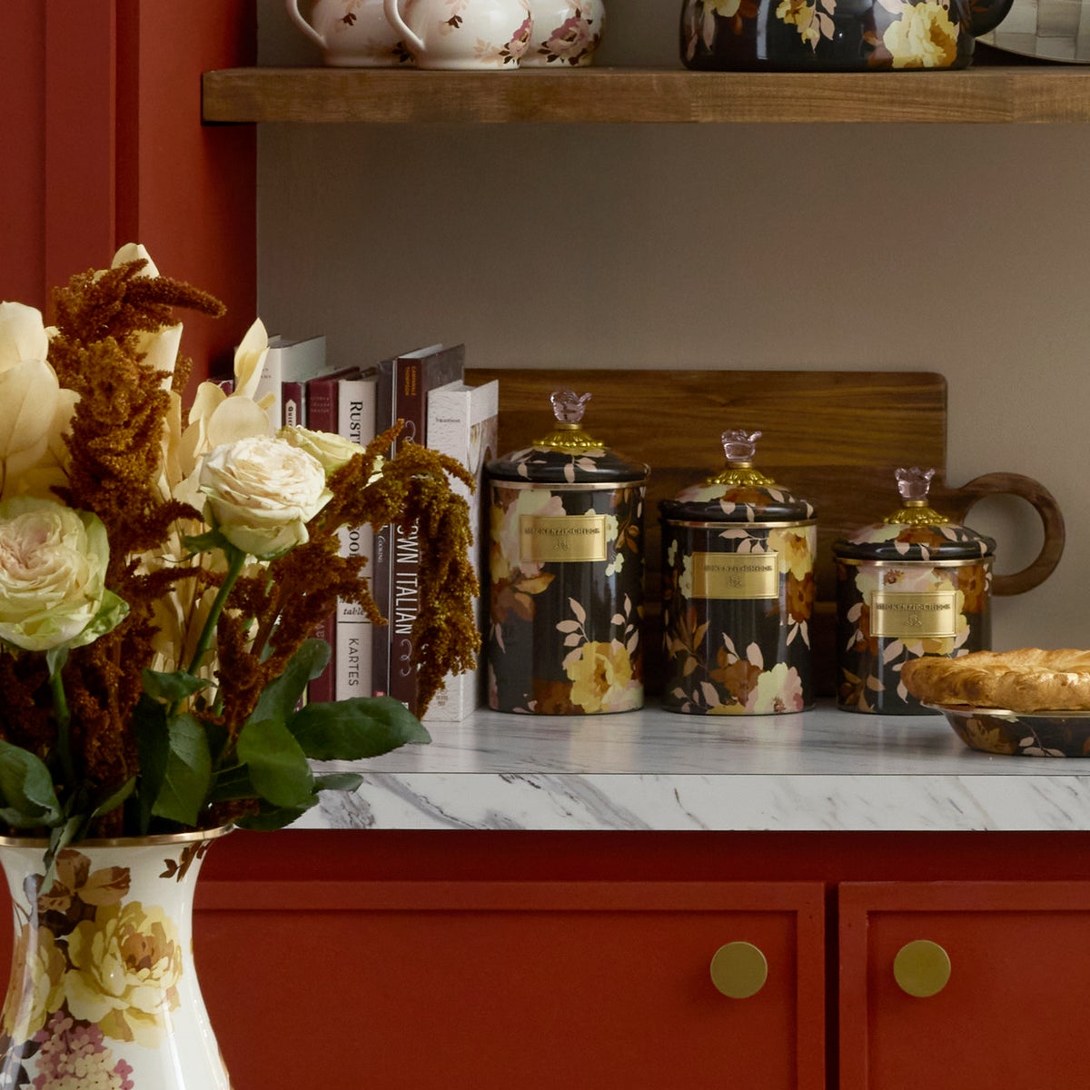Wild Rose Brown Large Canister - Image 2