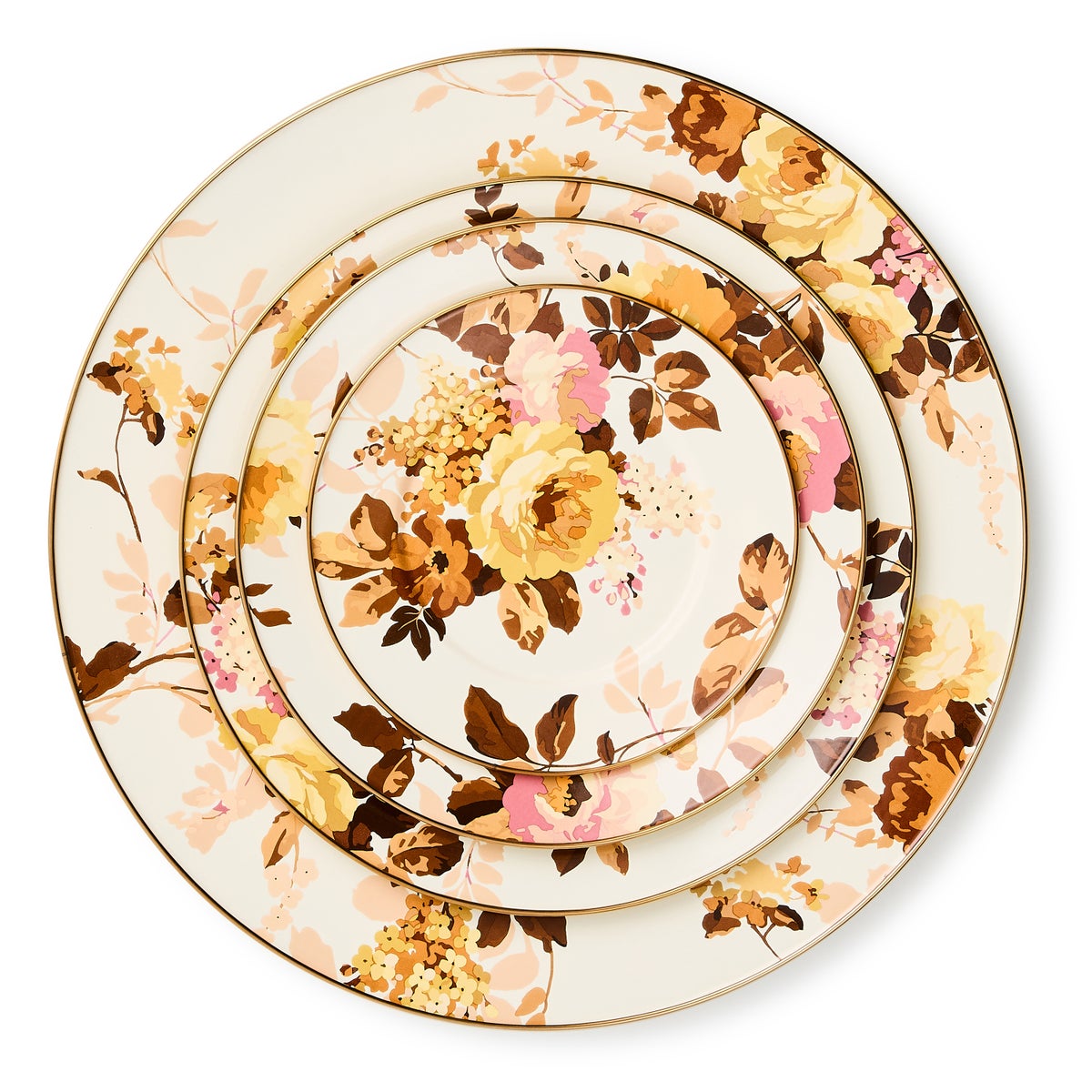 Wild Rose White Dinner Plate - Image 4