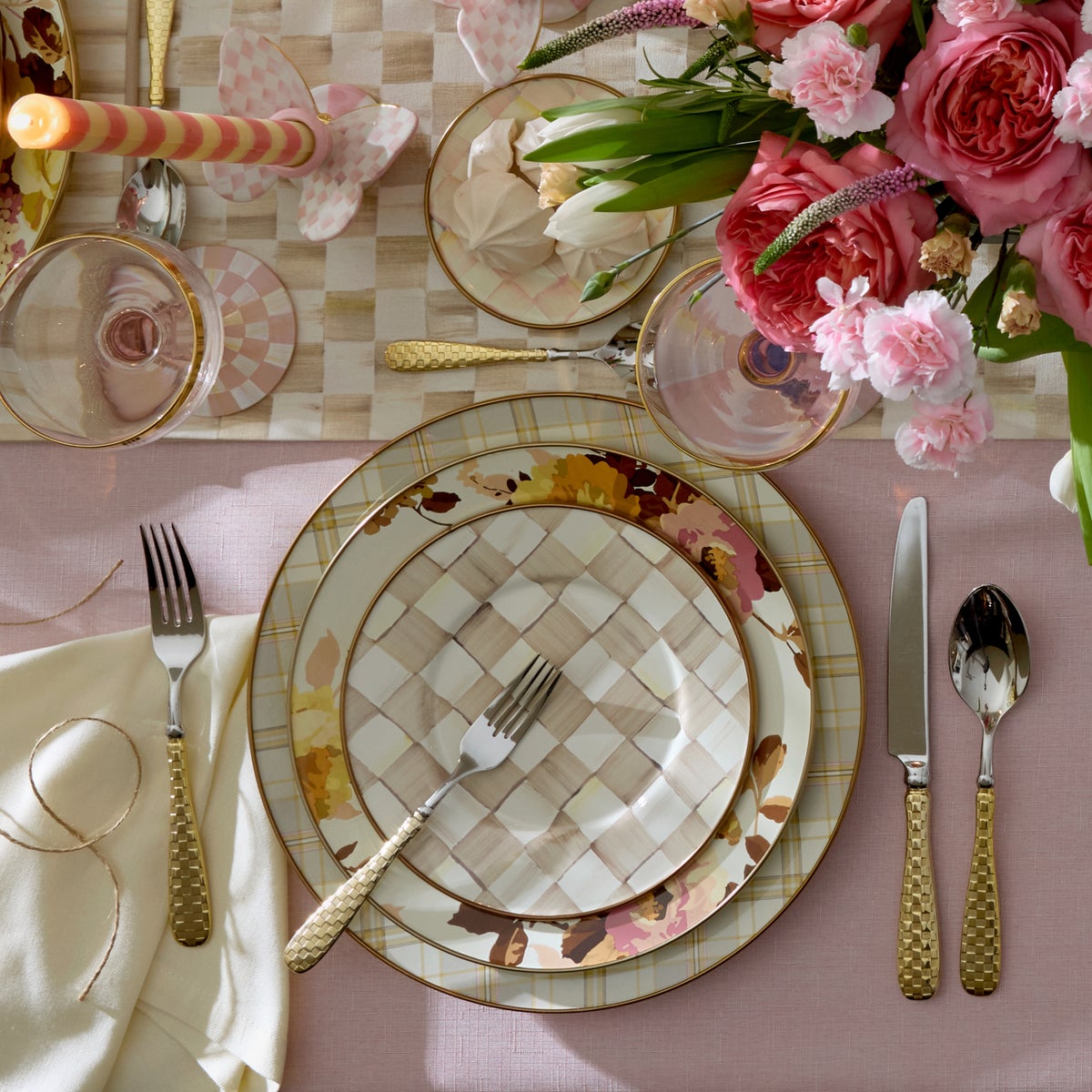Wild Rose White Dinner Plate - Image 8
