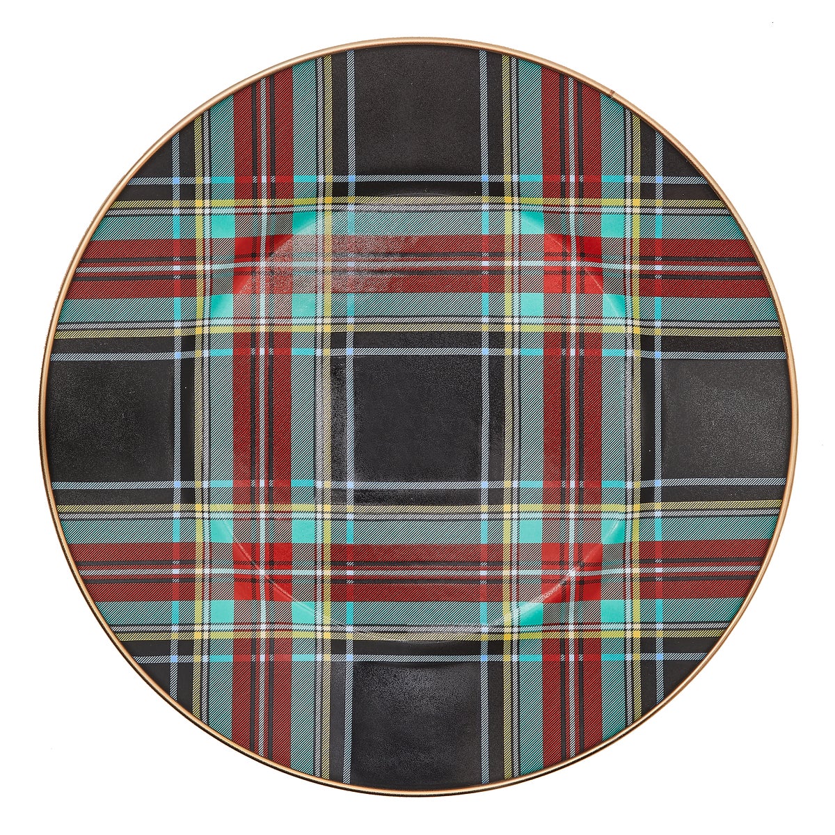 Tartan Black Dinner Plate