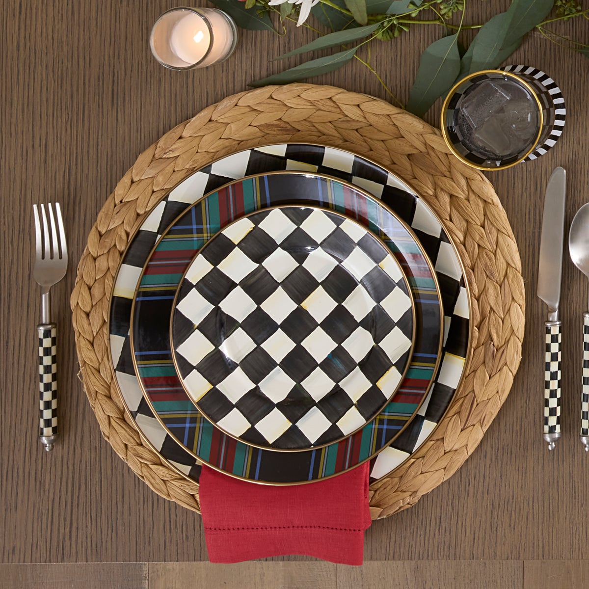 Tartan Black Dinner Plate - Image 2