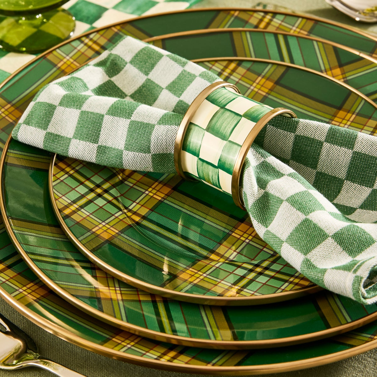 Tartan Green Dinner Plate - Image 2