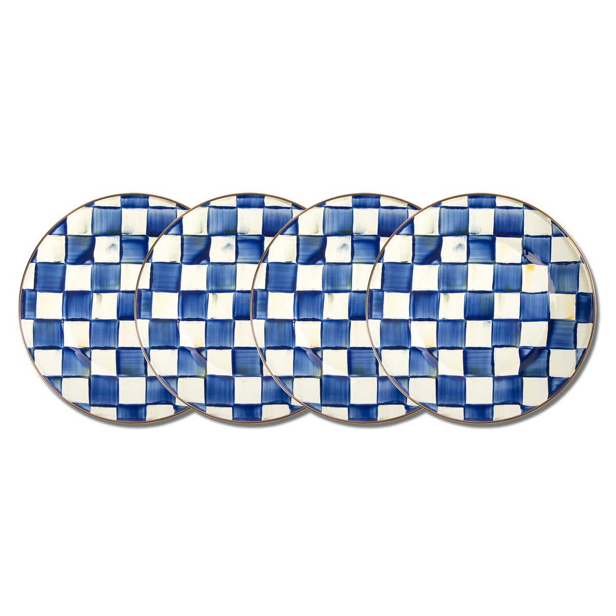 Royal Check Dinner Plates, Set of 4