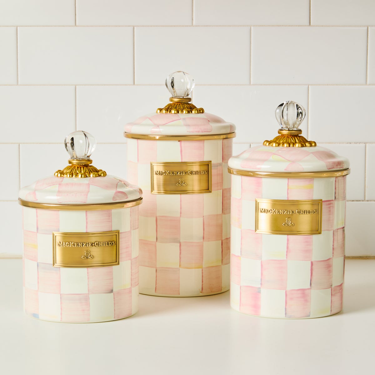 Rosy Check Canisters, Set of 3 - Image 3