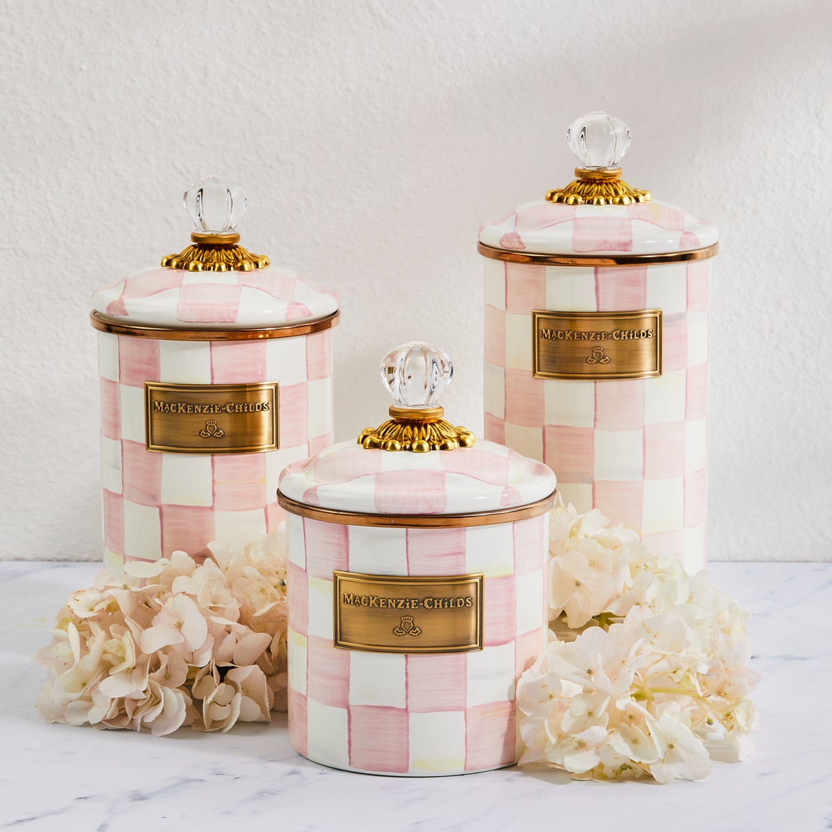 Rosy Check Canisters, Set of 3 - Image 4
