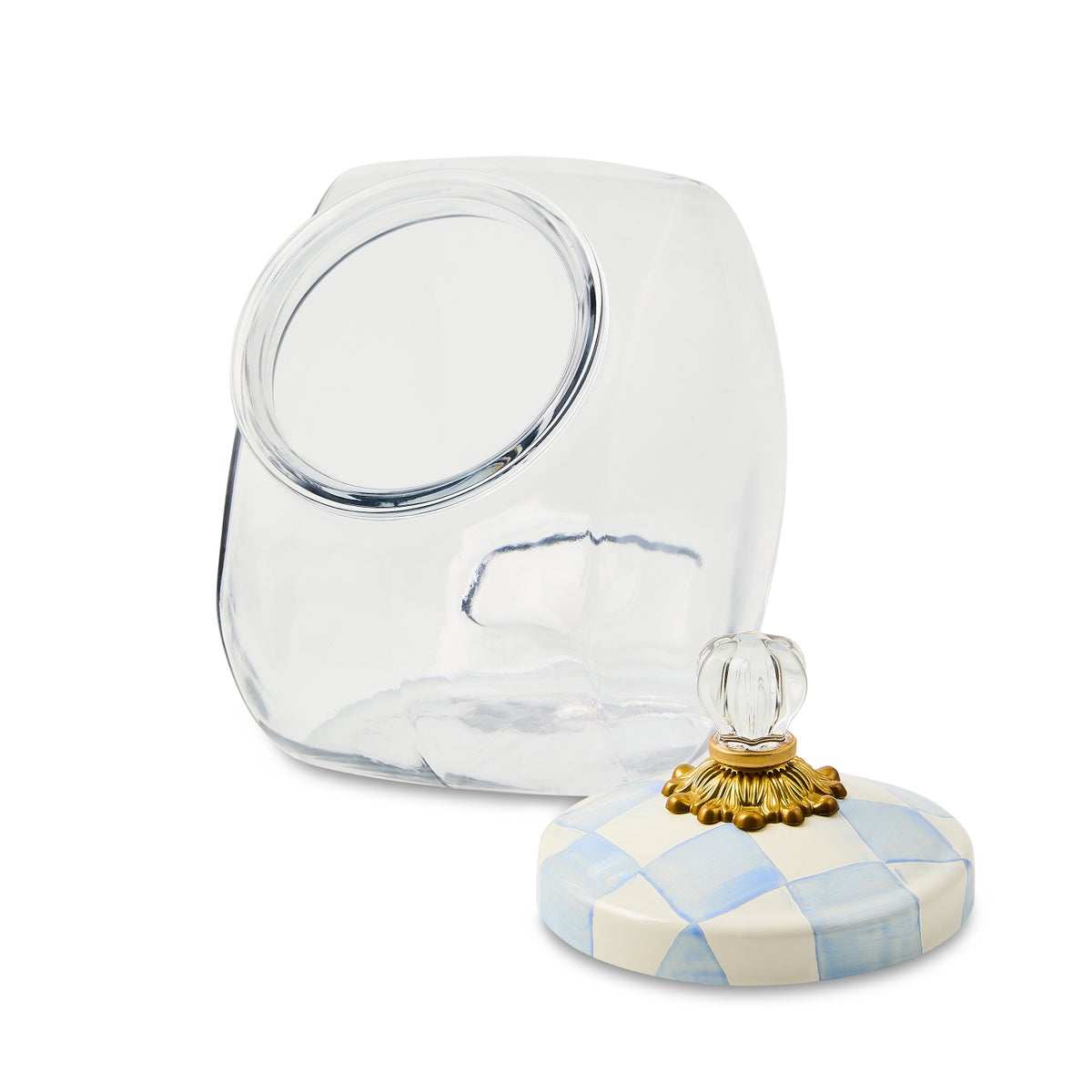 Cookie Jar with Sky Check Lid - Image 3