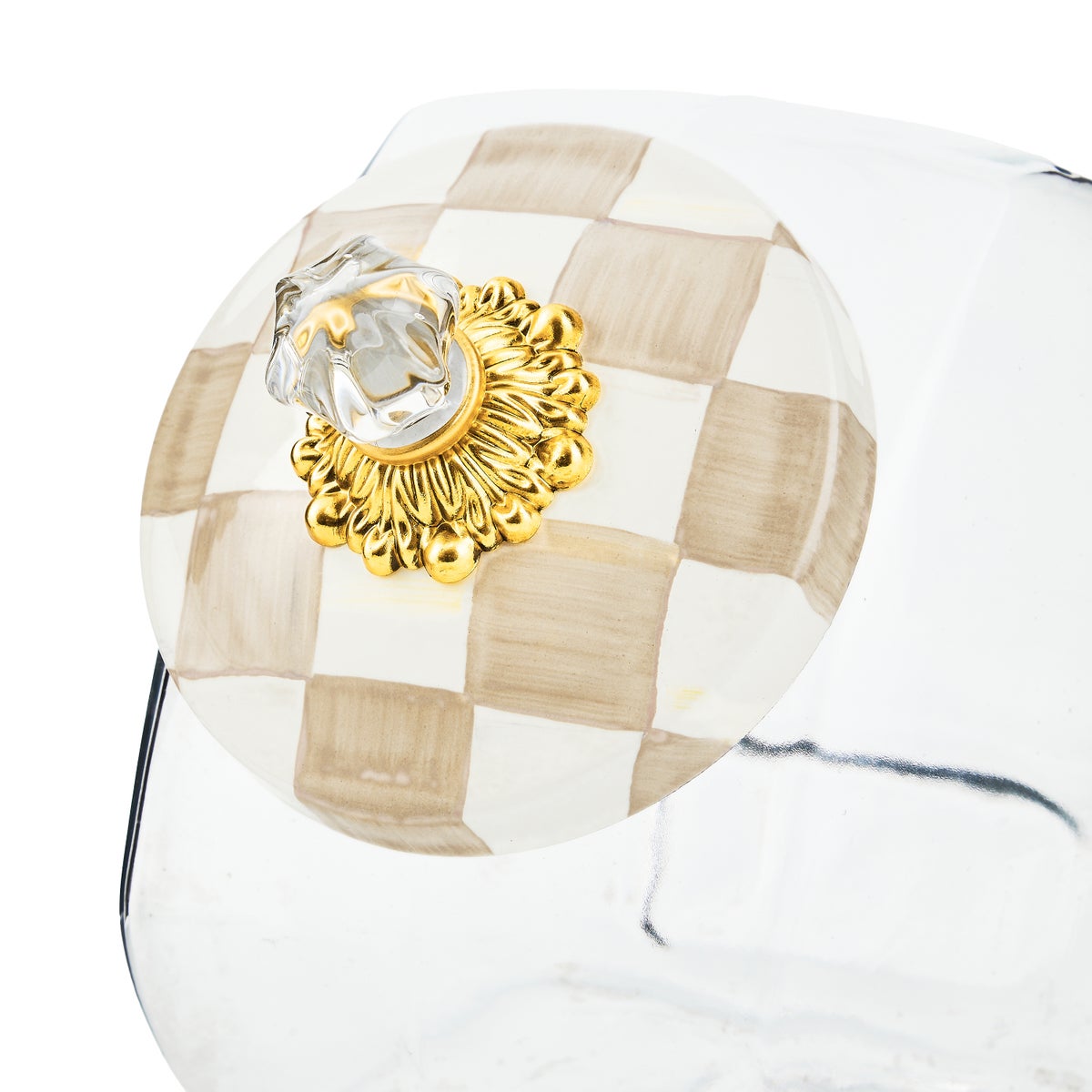 Cookie Jar with Mocha Check Lid - Image 4
