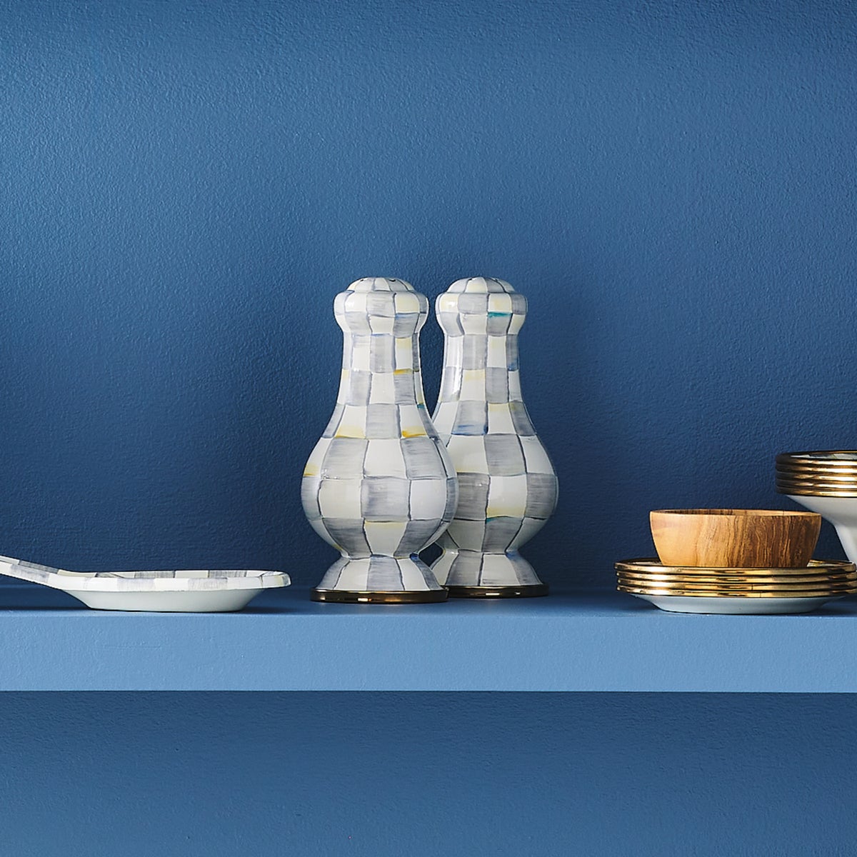 Sterling Check Large Salt & Pepper Shakers - Image 2