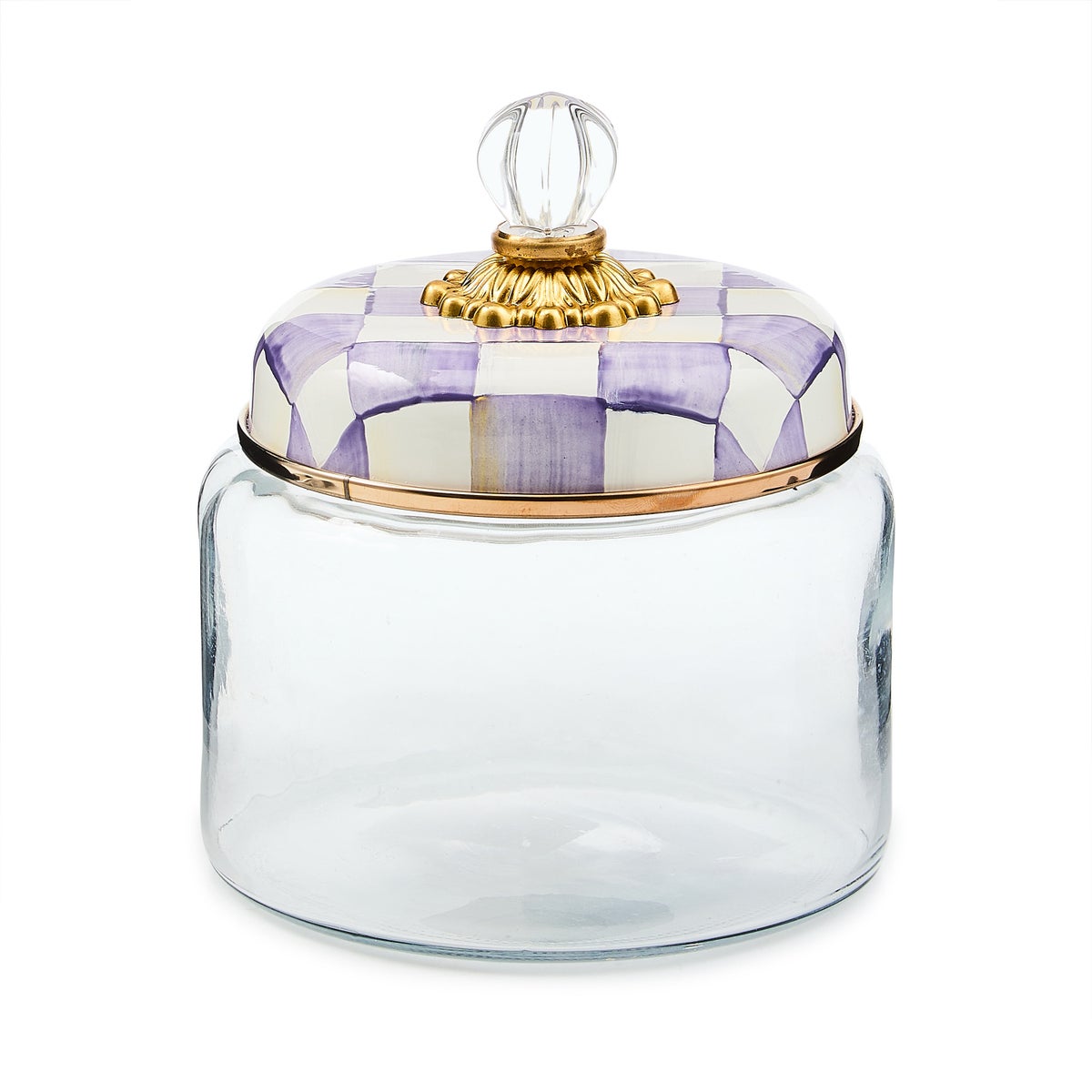 Violet Check Small Kitchen Canister