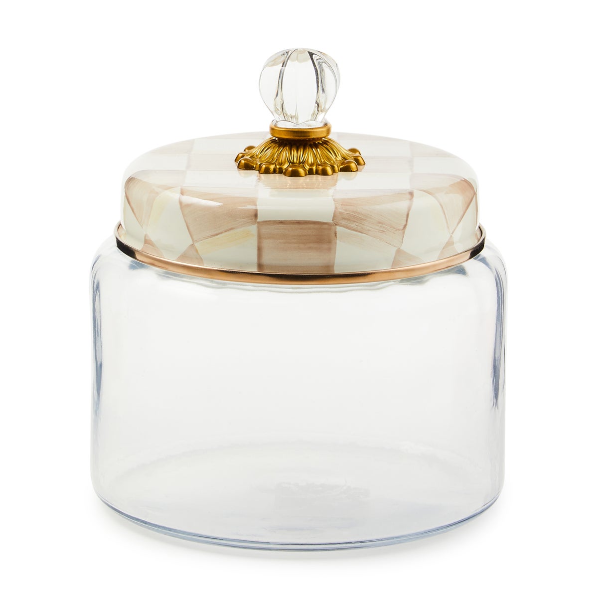 Mocha Check Medium Kitchen Canister