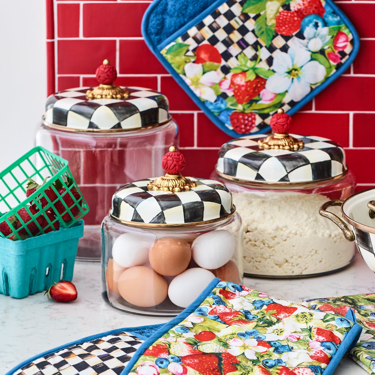 Courtly Check Large Kitchen Canister - Image 7