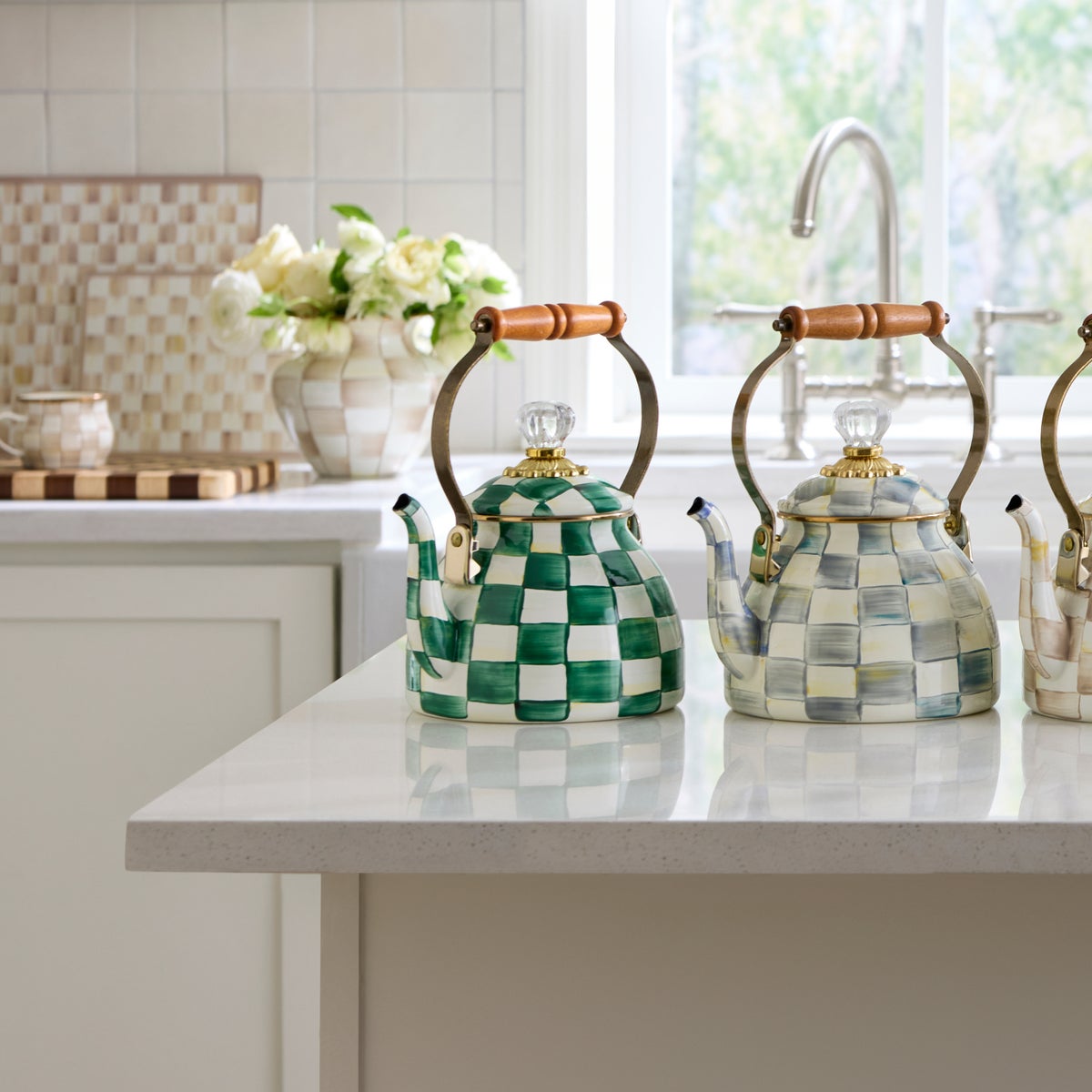 Emerald Check 2 Quart Tea Kettle - Image 4