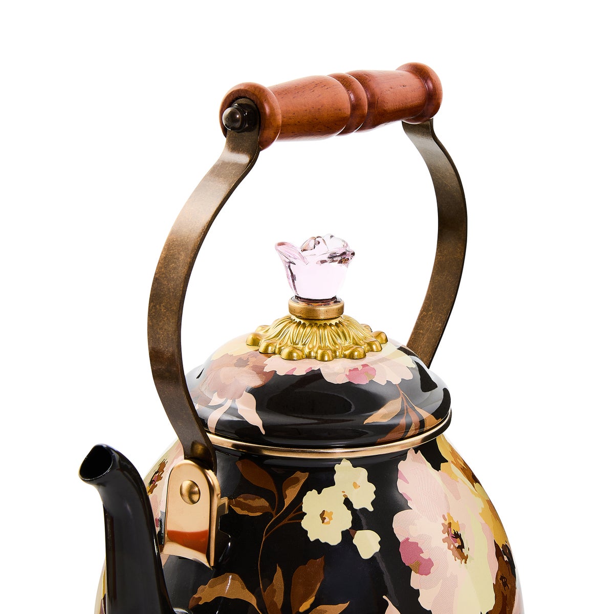 Wild Rose Brown 2 Quart Tea Kettle - Image 2