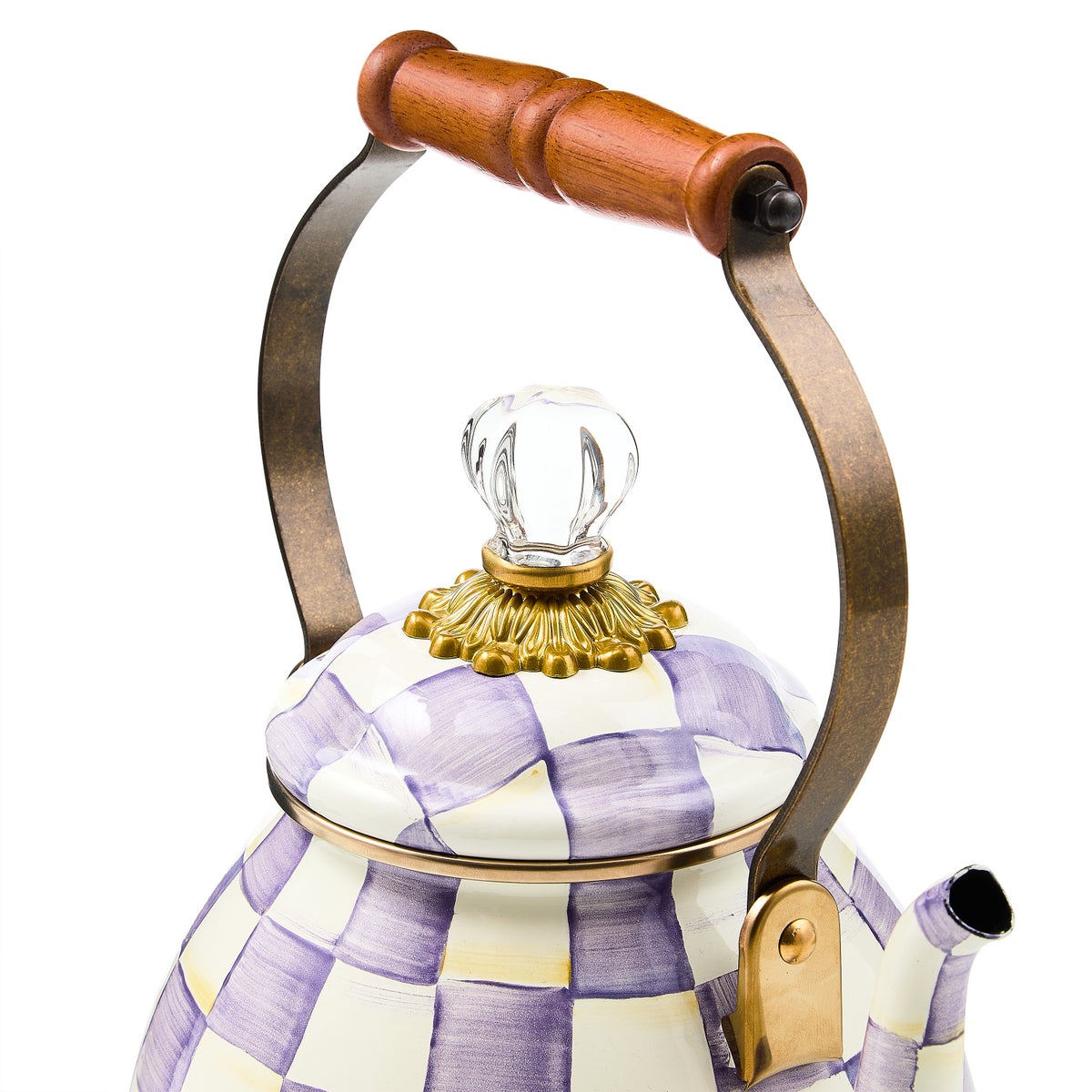 Violet Check 2 Quart Tea Kettle - Image 3