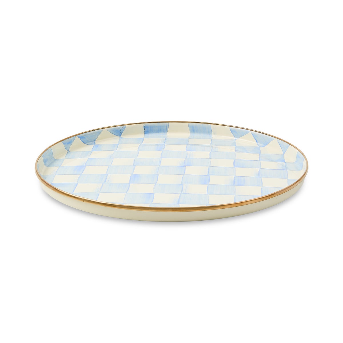 Sky Check Round Tray