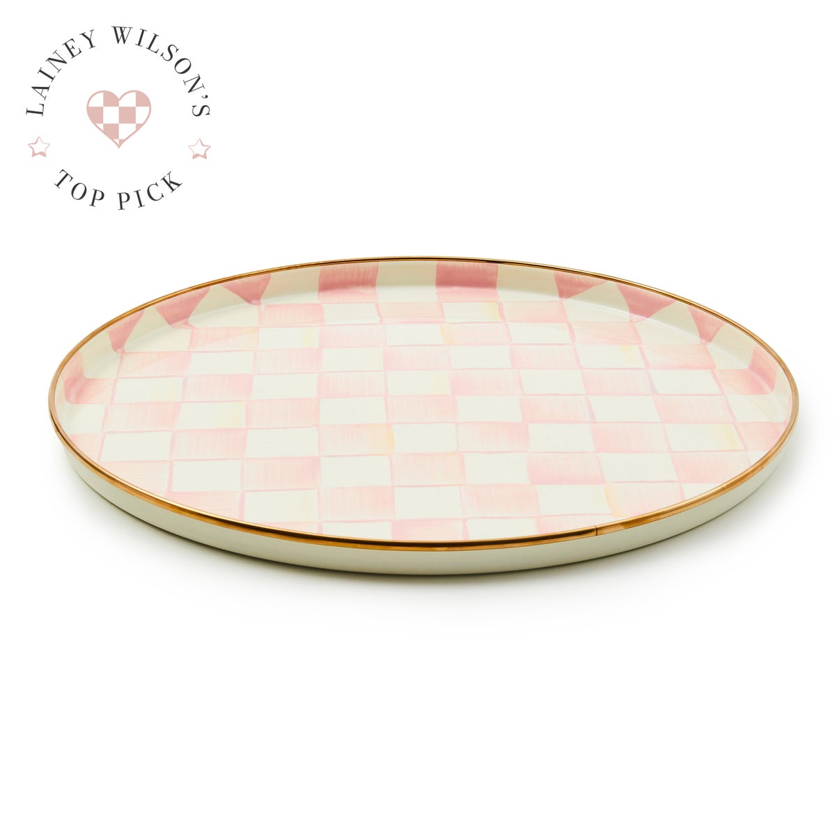 Rosy Check Round Tray