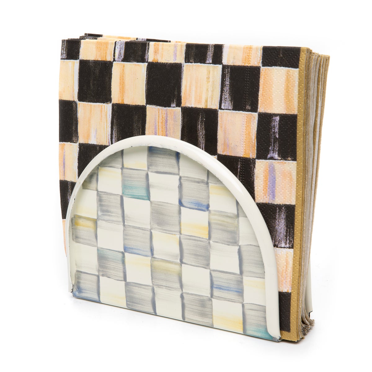 Sterling Check Napkin Holder - Image 2