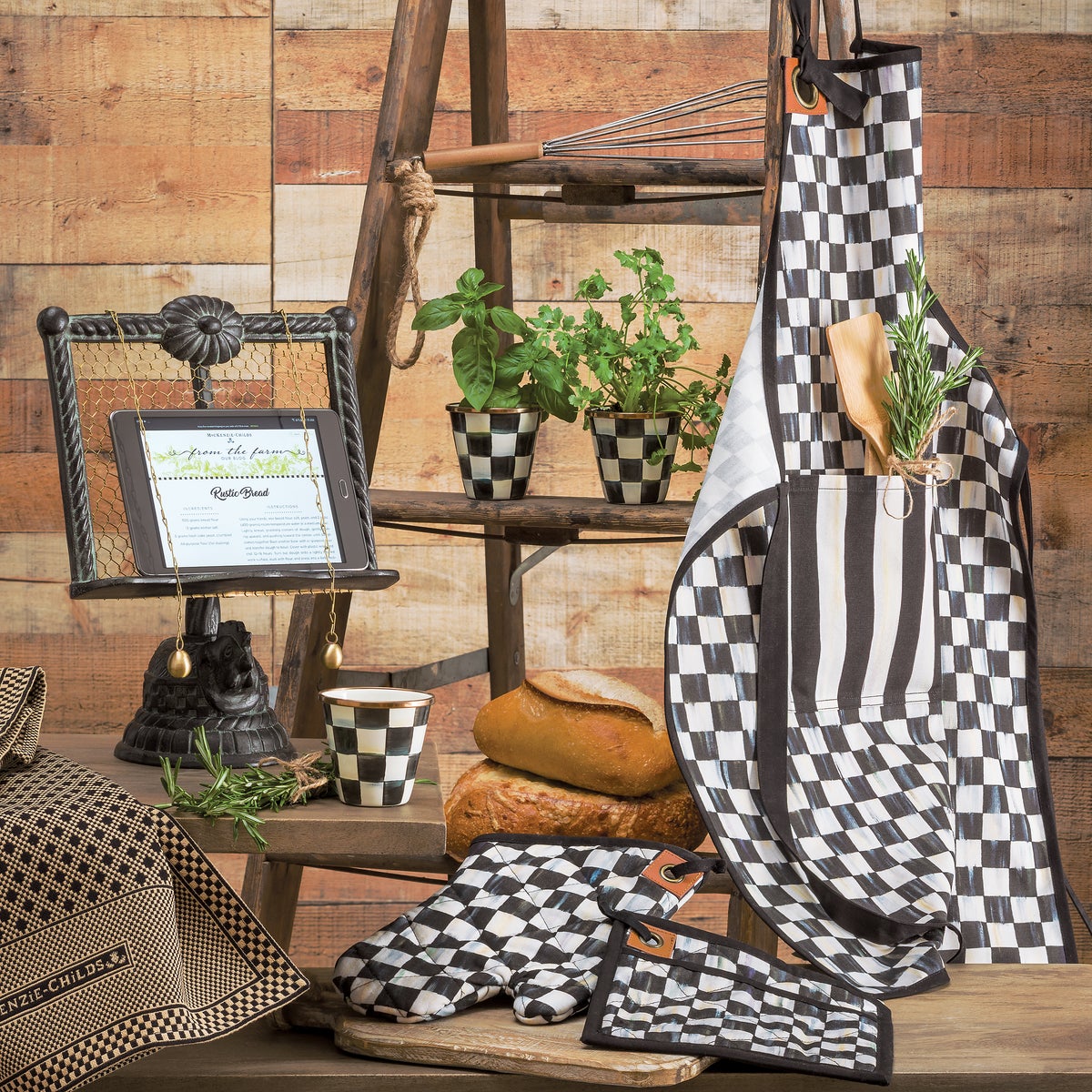 Courtly Check Herb Pots, Set of 3 - Image 4