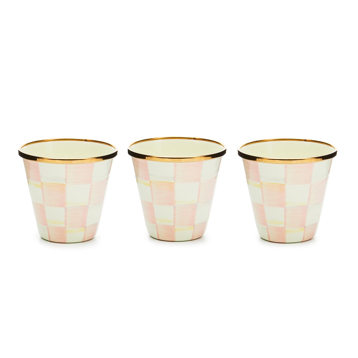 Rosy Check Herb Pots, Set of 3