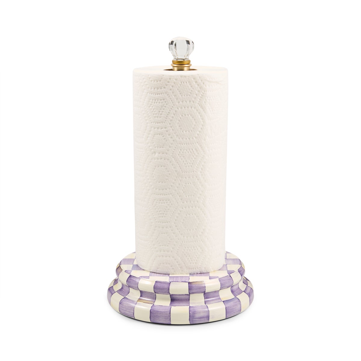 Violet Check Paper Towel Holder - Image 3
