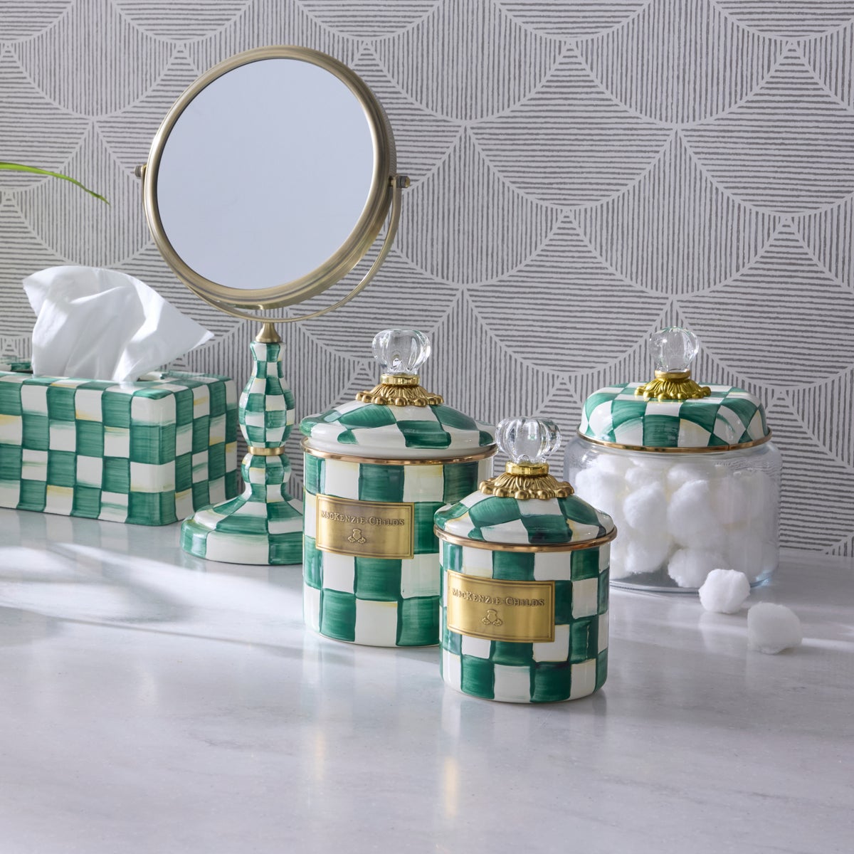 Emerald Check Demi Canister - Image 2
