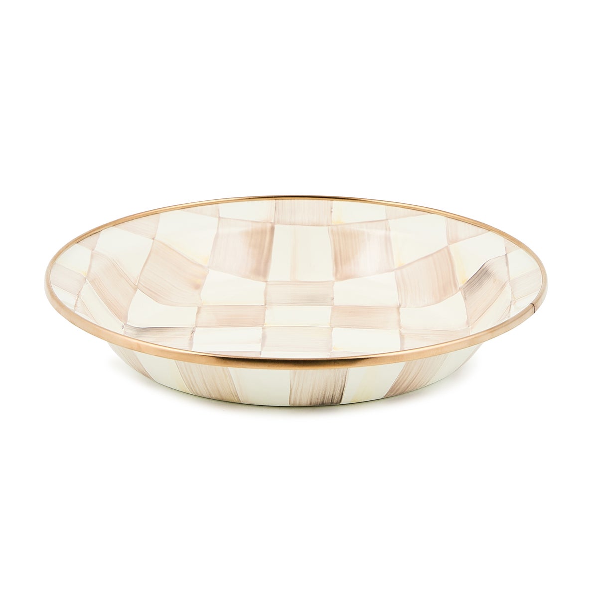 Mocha Check Pie Plate
