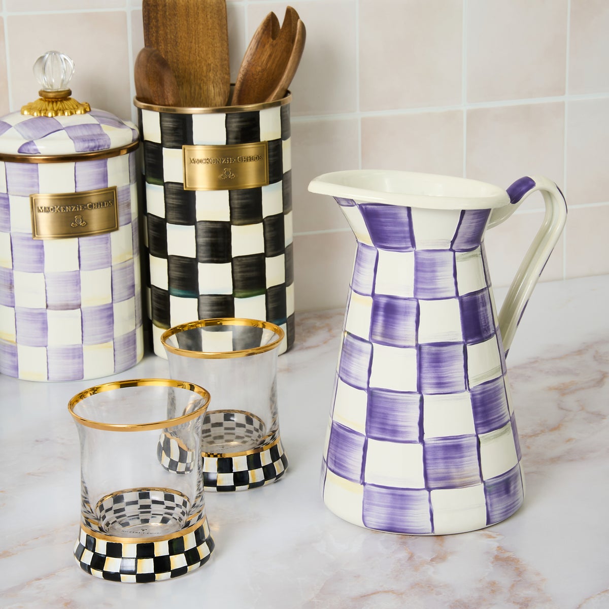 Violet Check Medium Practical Pitcher - Image 2