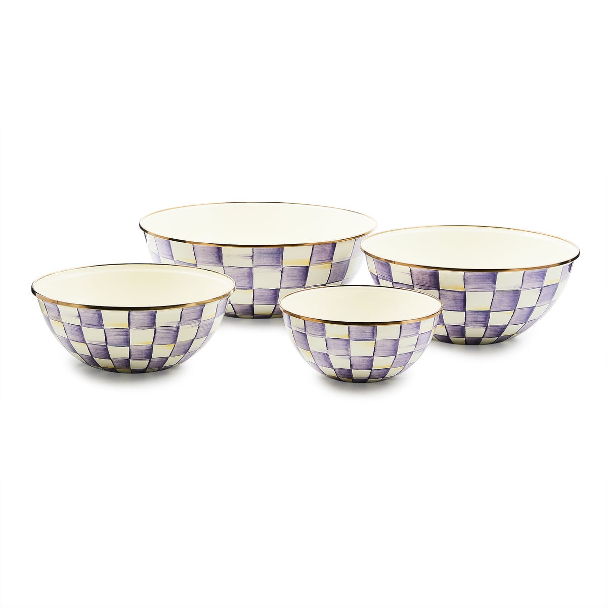 Violet Check Small Everyday Bowl - Image 3