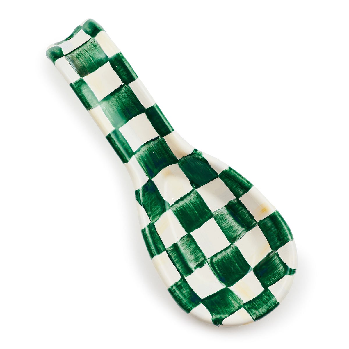 Emerald Check Spoon Rest
