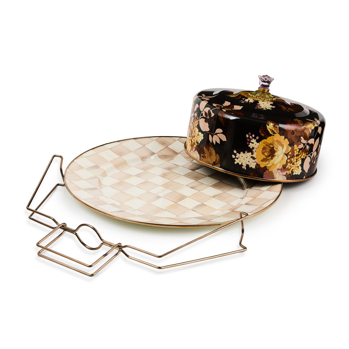 Wild Rose Brown Cake Carrier - Image 2