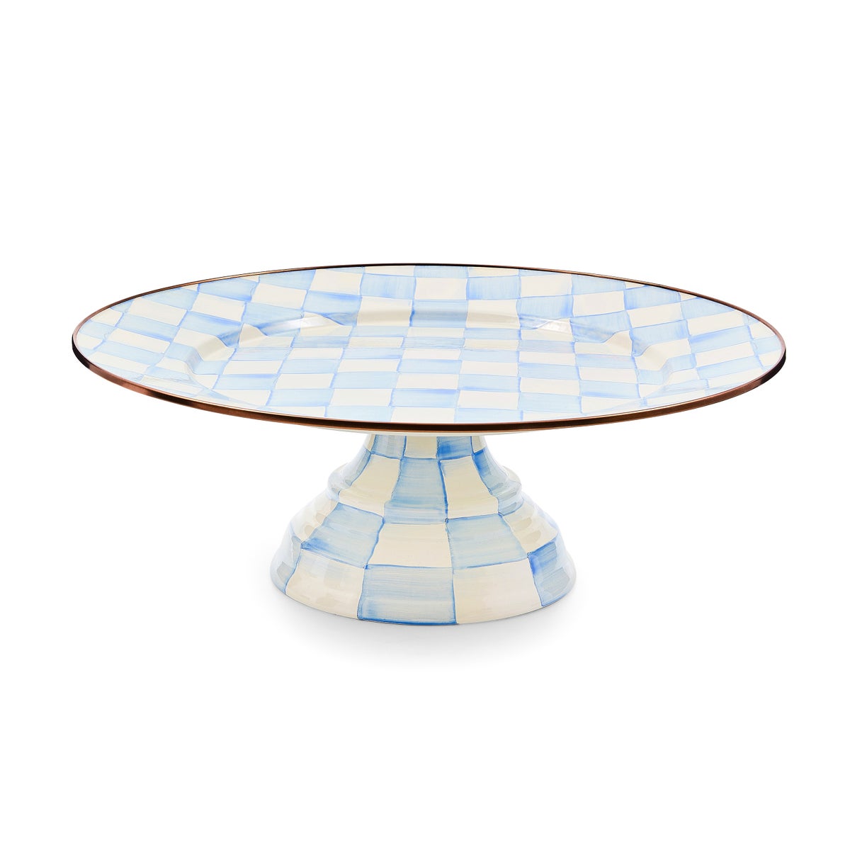 Sky Check Large Pedestal Platter