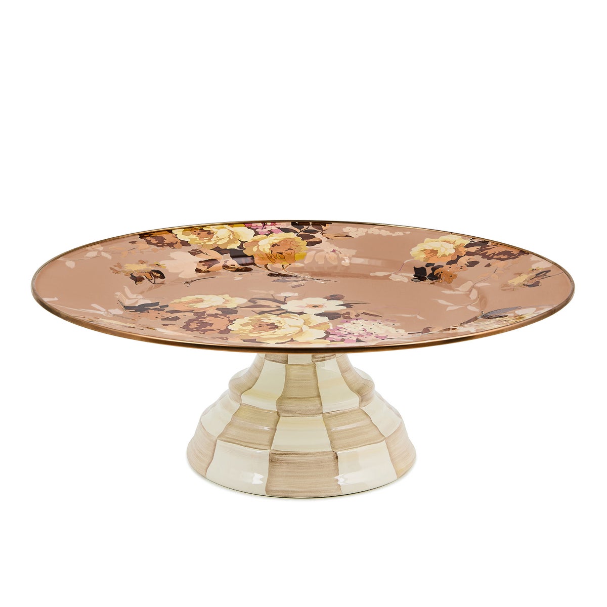 Wild Rose Mauve Large Pedestal Platter