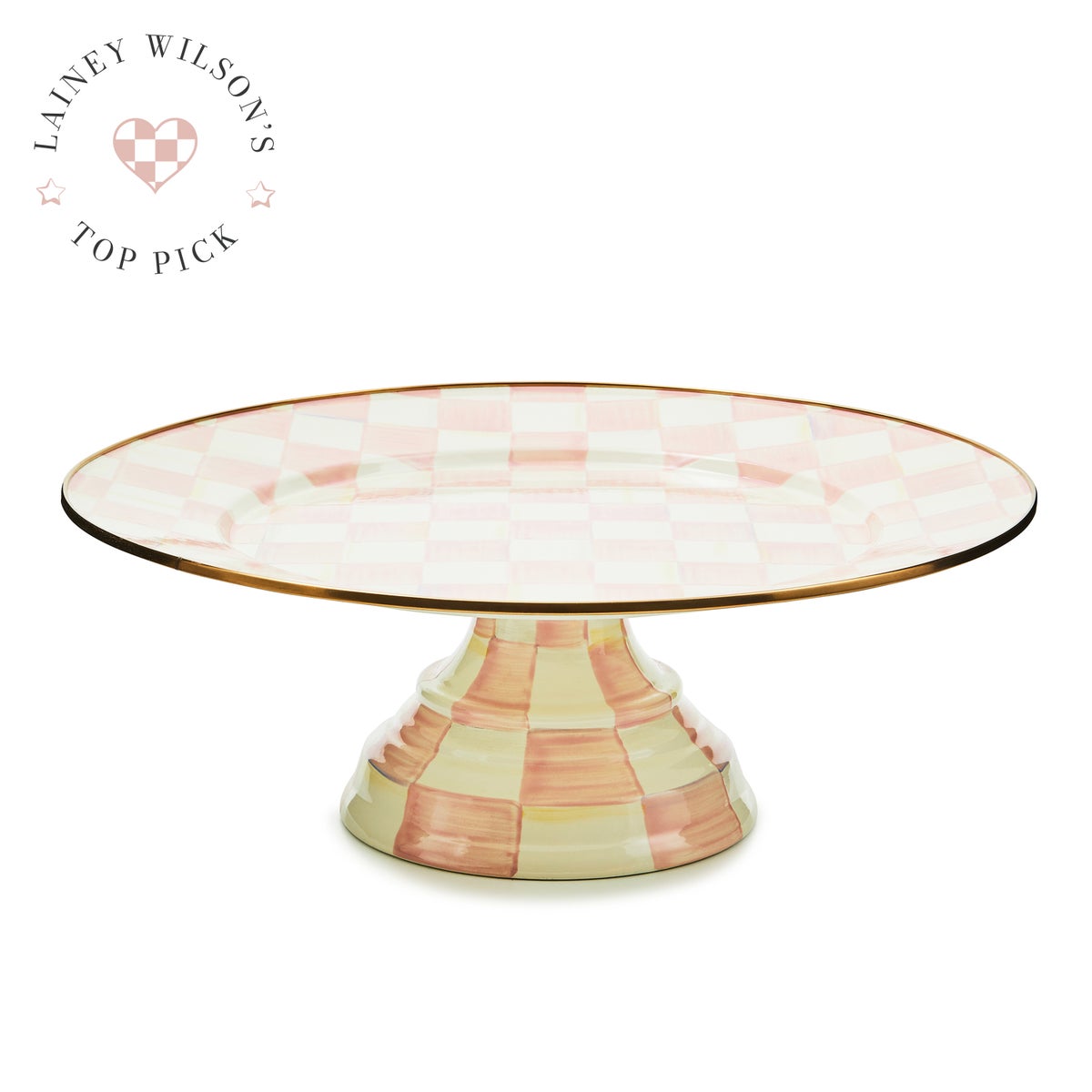 Rosy Check Large Pedestal Platter
