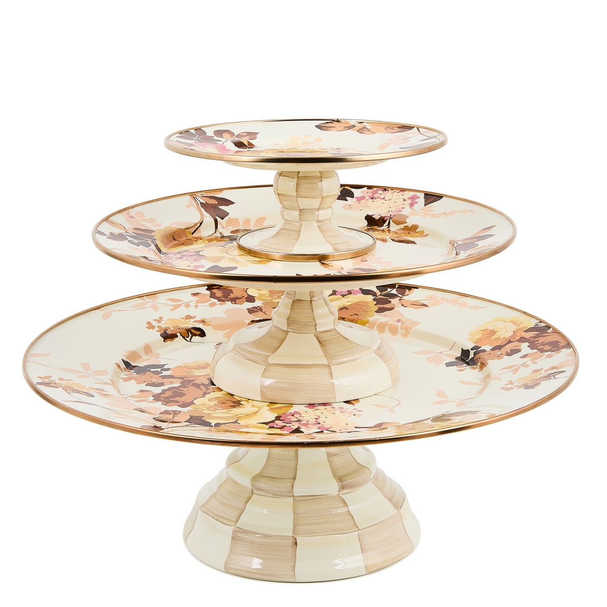 Wild Rose White Small Pedestal Platter - Image 3