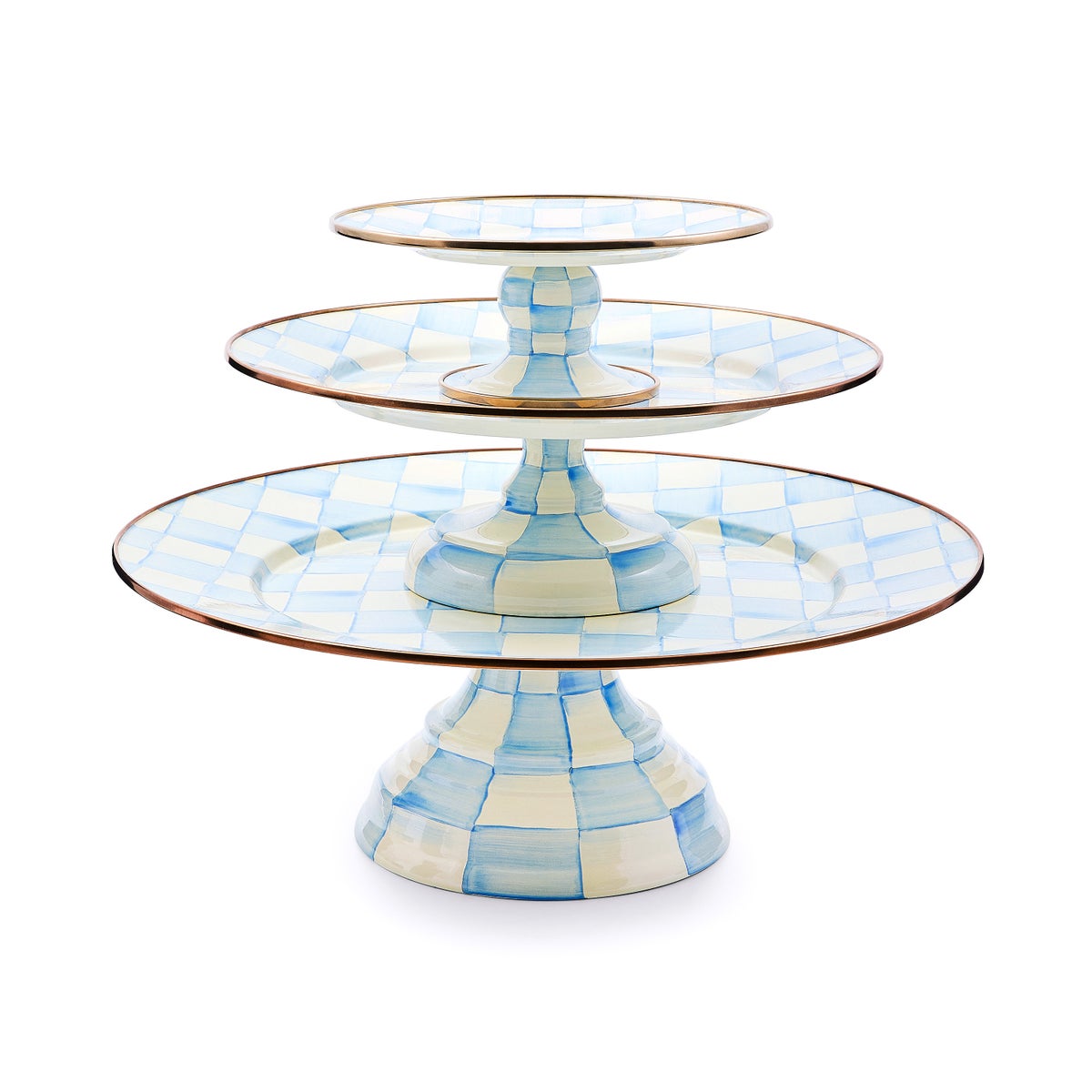 Sky Check Small Pedestal Platter - Image 4