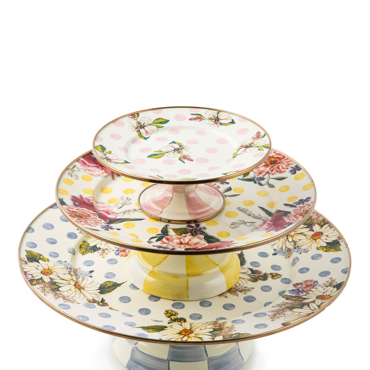 Wildflowers Pink Mini Pedestal Platter - Image 4