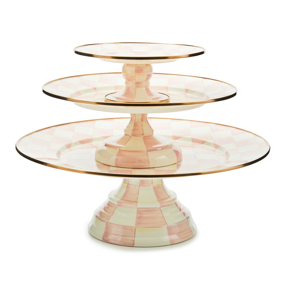 Rosy Check Mini Pedestal Platter - Image 3