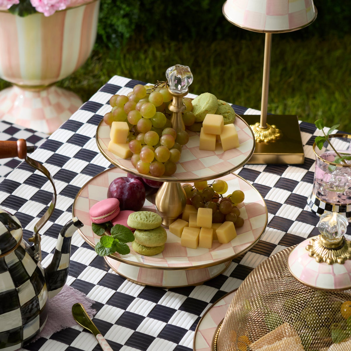 Rosy Check Two Tier Sweet Stand - Image 6
