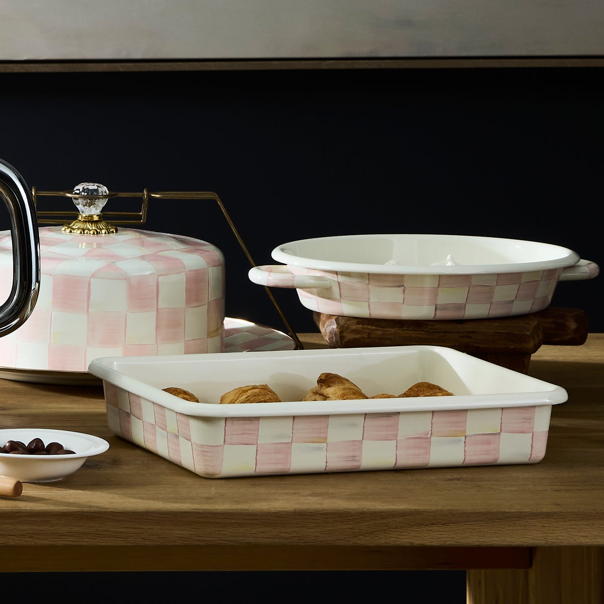 Rosy Check Medium Oval Gratin Dish - Image 3