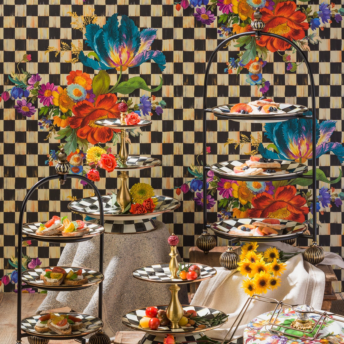Courtly Check Three Tier Sweet Stand - Image 3