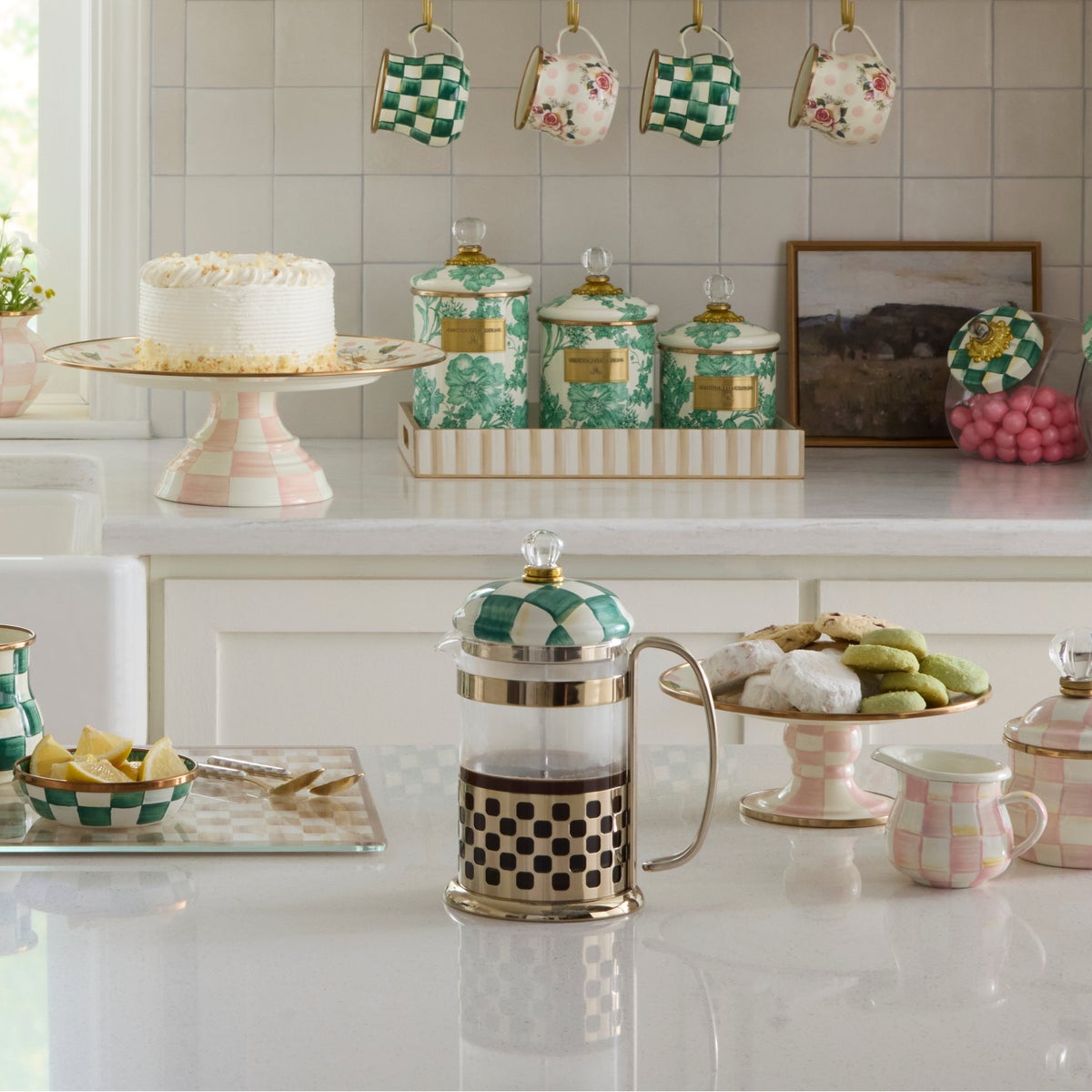 Emerald Check French Press - Image 5