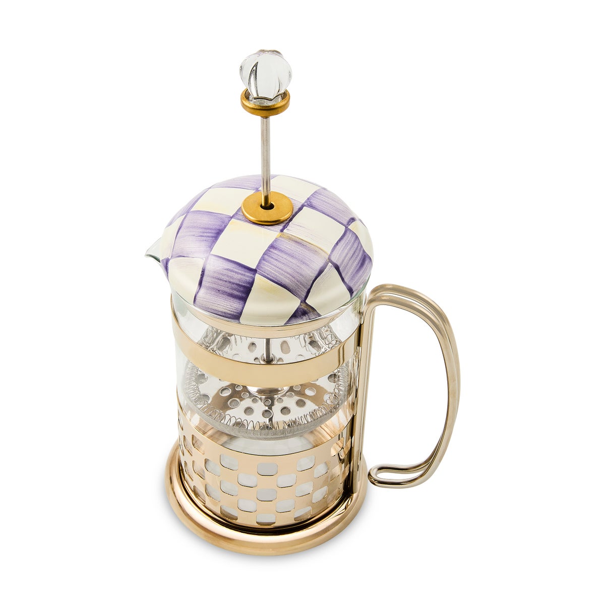 Violet Check French Press - Image 4